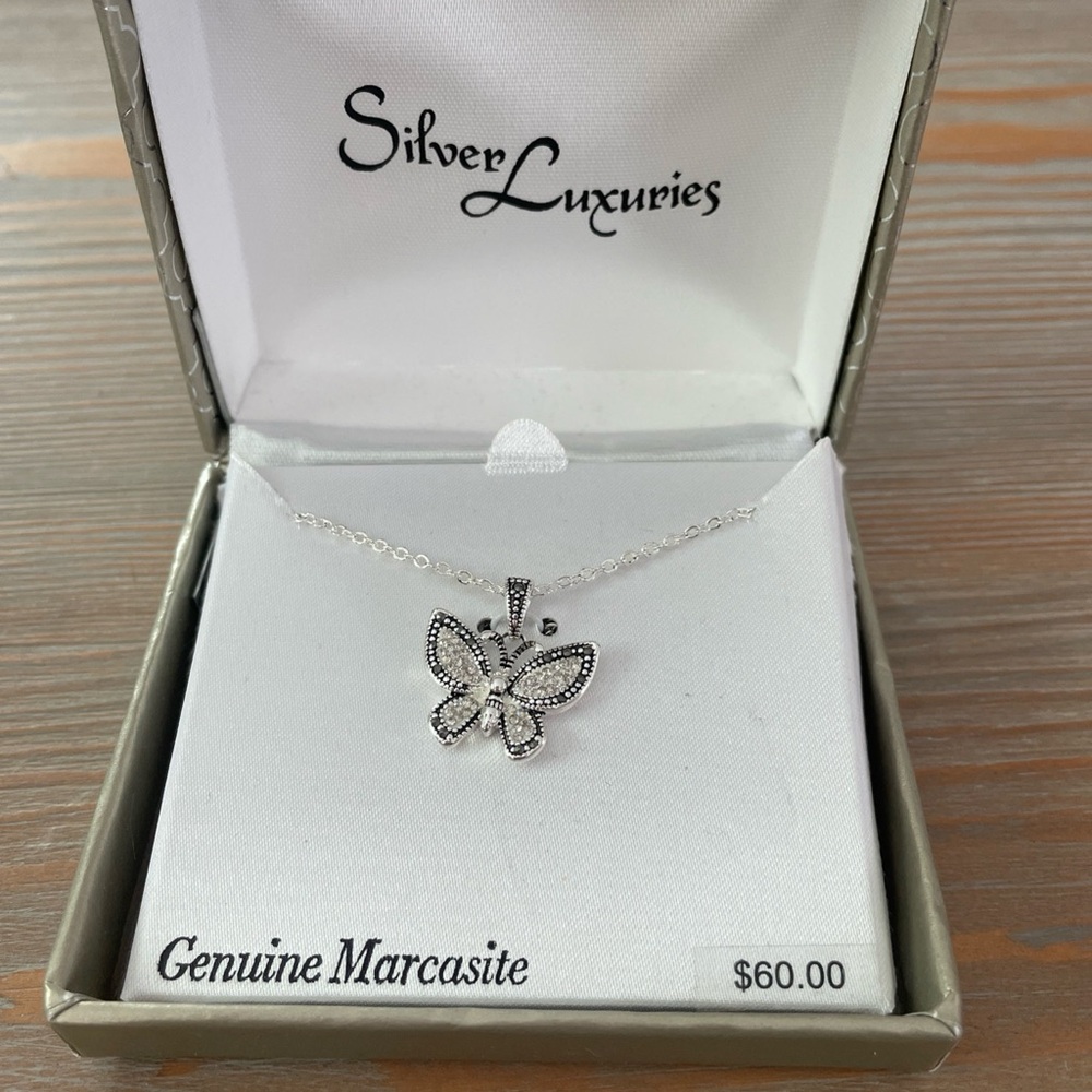 Marcasite Butterfly Necklace